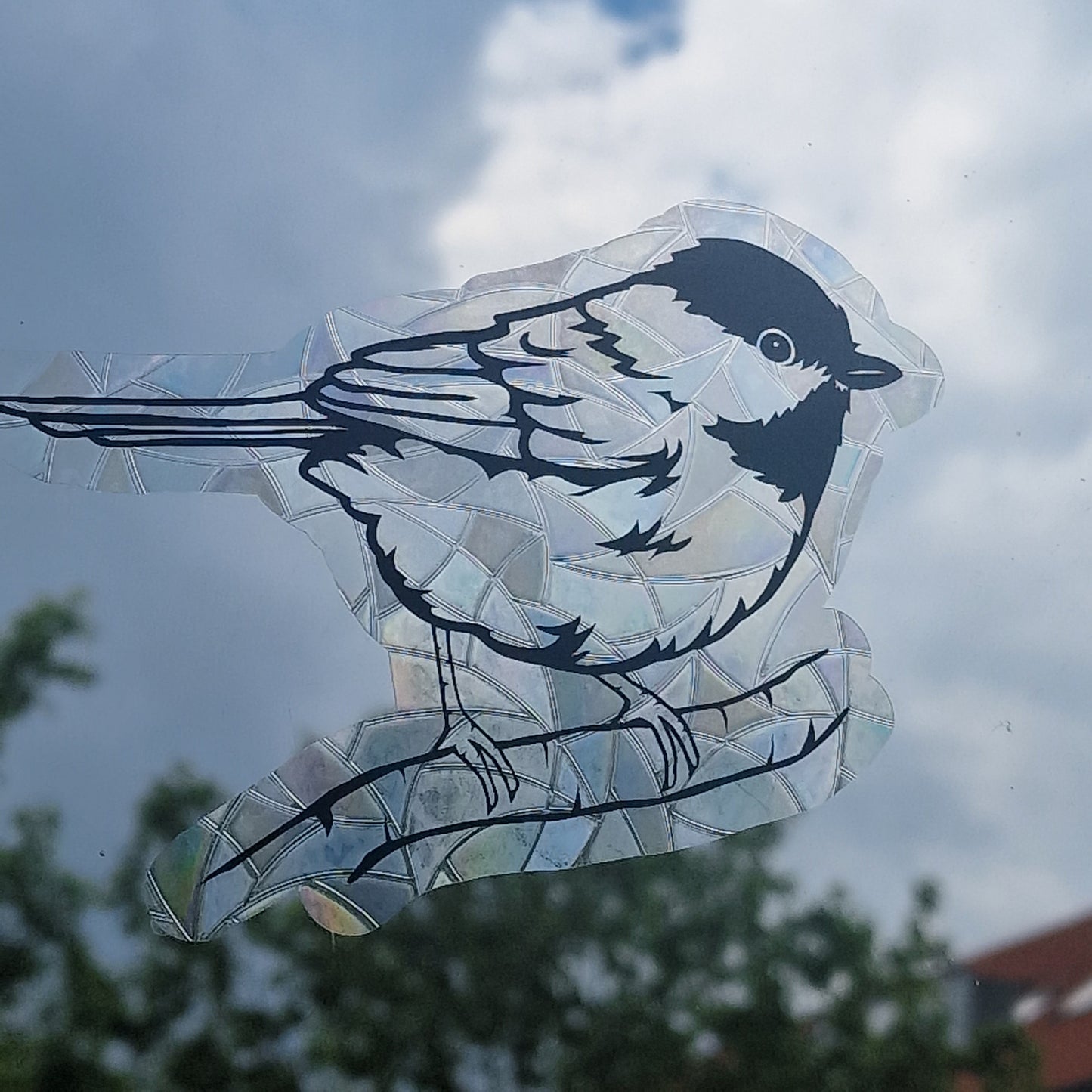 Window sticker sun catcher motif bird I rainbow film reusable window sticker