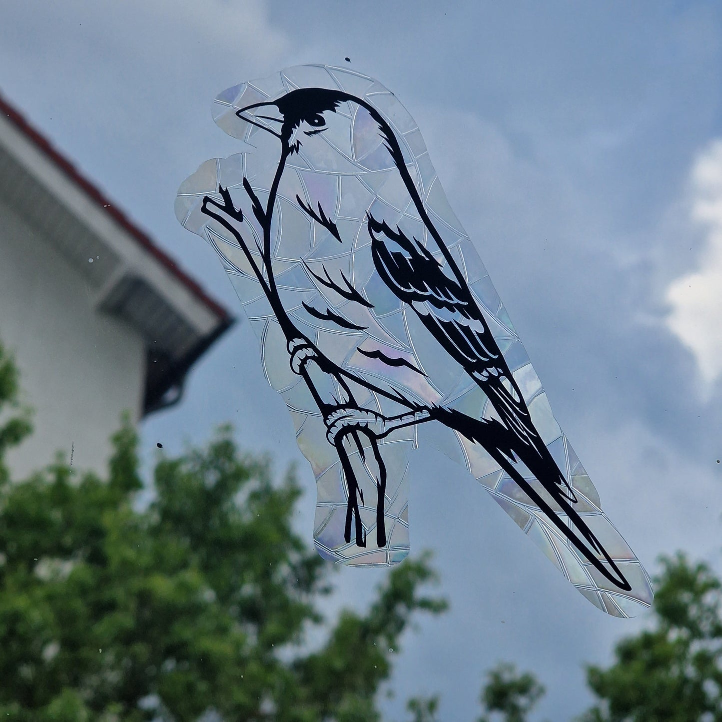 Window sticker sun catcher motif bird I rainbow film reusable window sticker