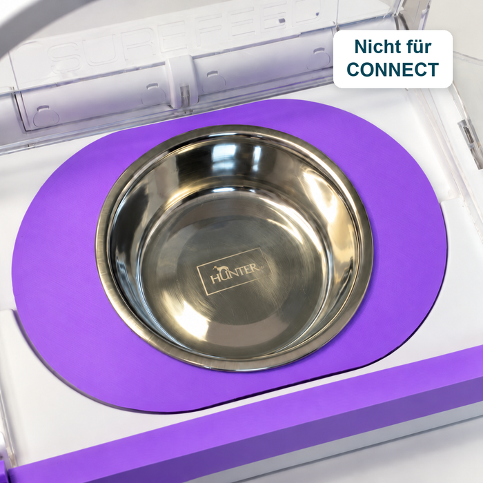 Lila Einzeladapter mit Edelstahlnapf, nicht für SureFeed Connect. Futterautomat nicht enthalten.