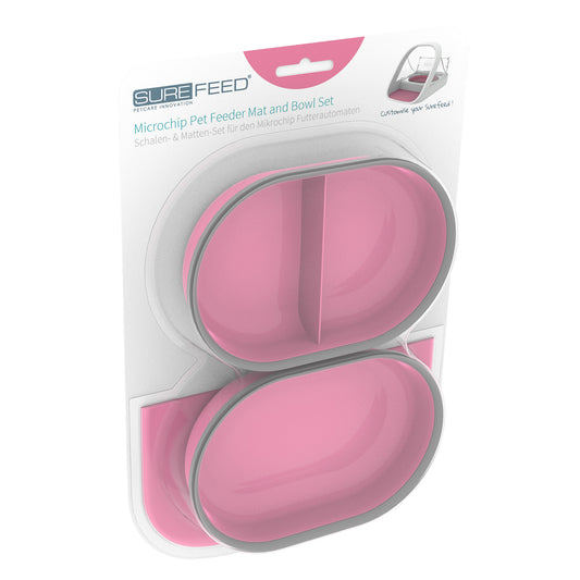 SureFeed bowl & mat set for microchip feeders