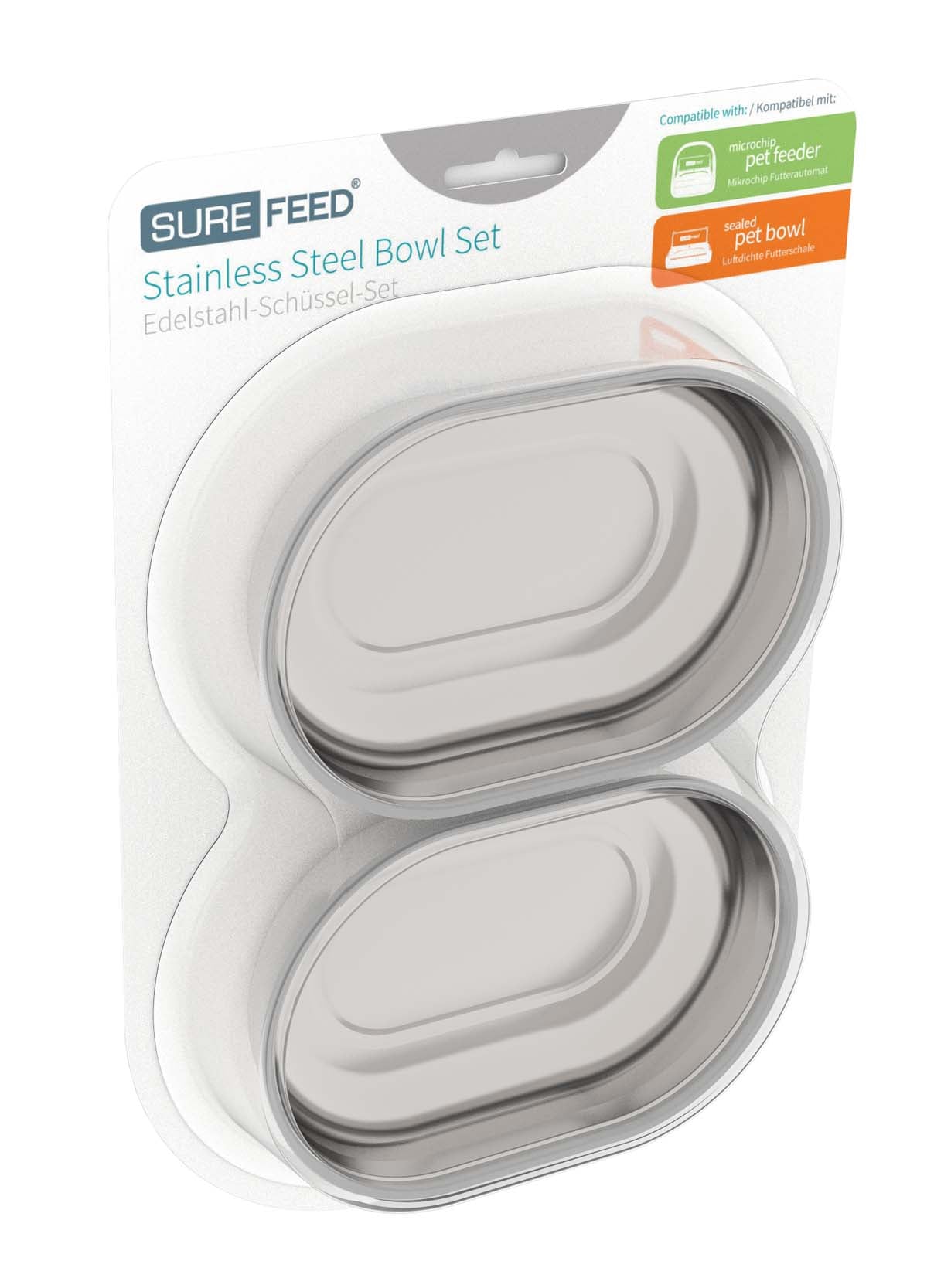 SureFeed® Edelstahlnapf 2er Set - slofe3d