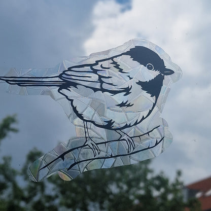Bird suncatcher window sticker | Reusable rainbow film