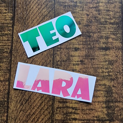 Personalised name sticker for SureFeed® – editor with live preview