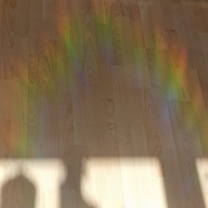Cat suncatcher window sticker | Reusable rainbow film