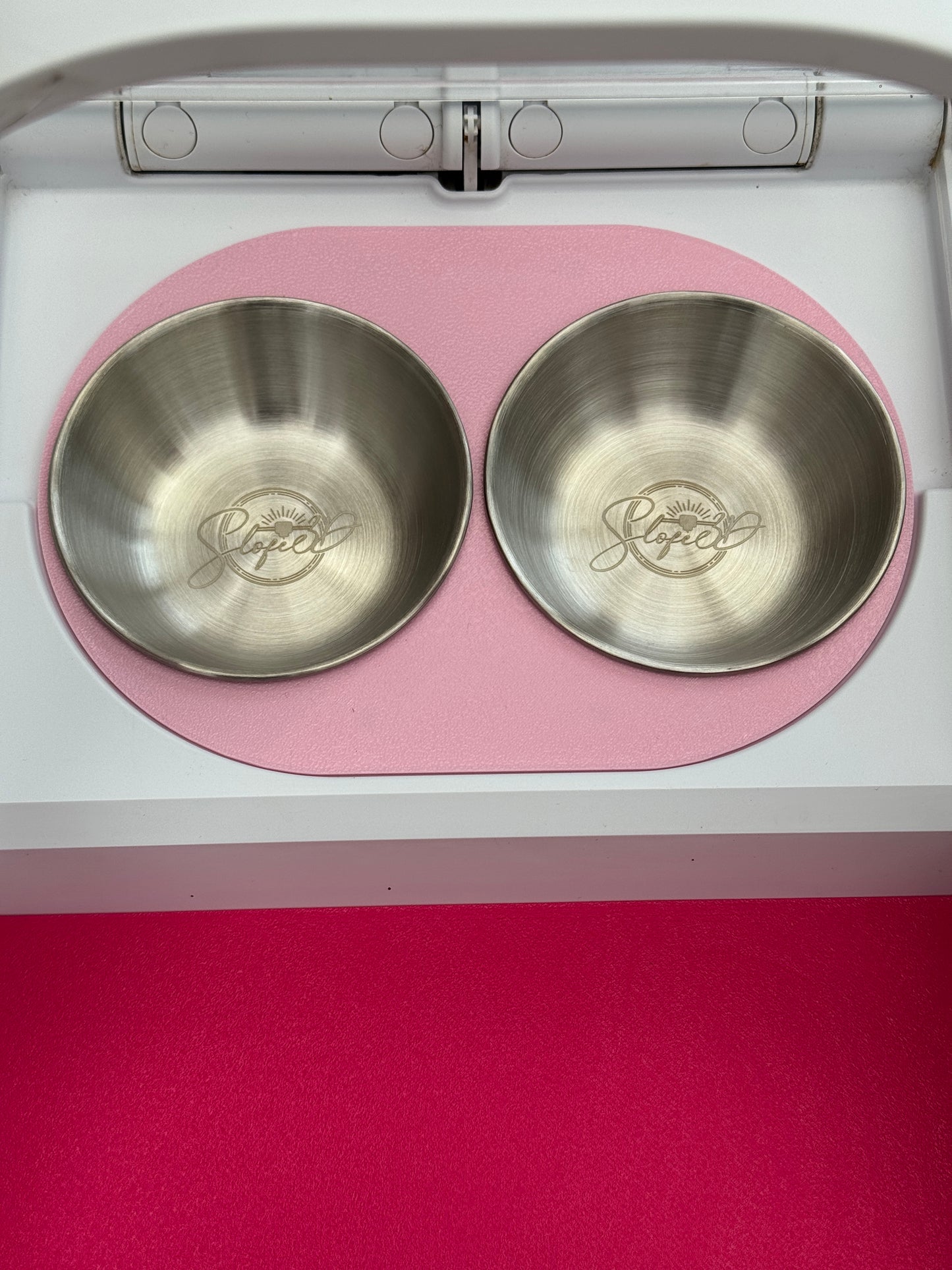 Adapter für 2 (Edel)stahl Futternäpfe für SureFeed®Futterautomaten I 3D-Druck