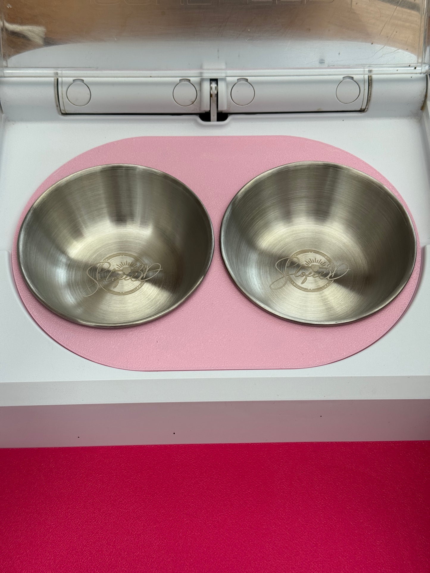 Adapter für 2 (Edel)stahl Futternäpfe für SureFeed®Futterautomaten I 3D-Druck