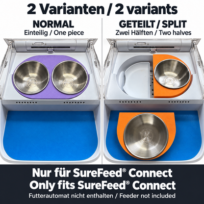 Two versions for SureFeed Connect only: Standard in purple as a single piece, and Split as two separate orange halves. Feeder not included.