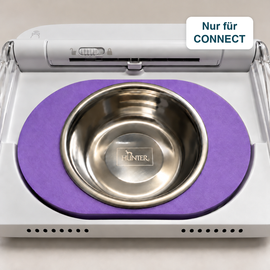 Lila Einzeladapter mit Edelstahlnapf, nur für SureFeed Connect. Futterautomat nicht enthalten.