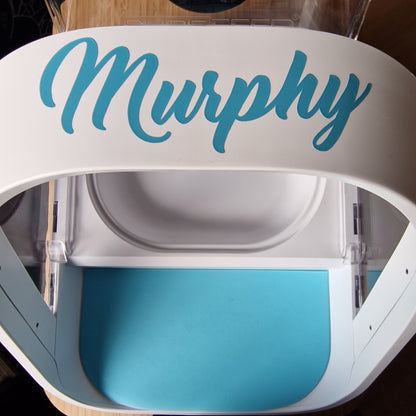 Personalised name sticker for SureFeed® pet feeders – slofe3d
