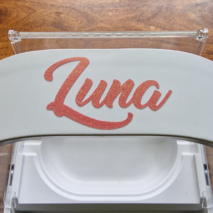 Limited glitter personalised name sticker for SureFeed® pet feeders – slofe3d